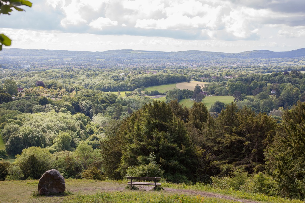 The view from the Poet's Stone in Steep, near Petersfield, Hampshire